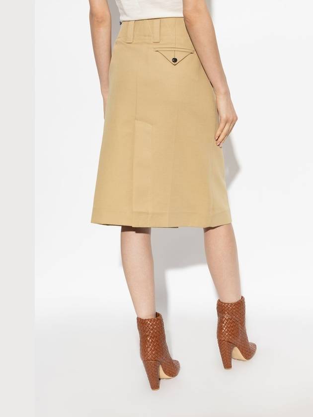 Pocket H-Line Skirt Beige - BOTTEGA VENETA - BALAAN 5