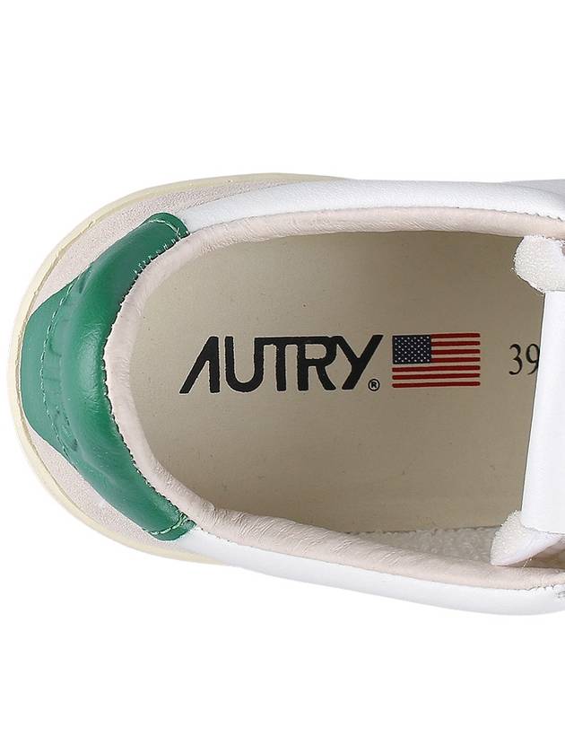 Men's Medalist Leather Low Top Sneakers Green Tab - AUTRY - BALAAN 9