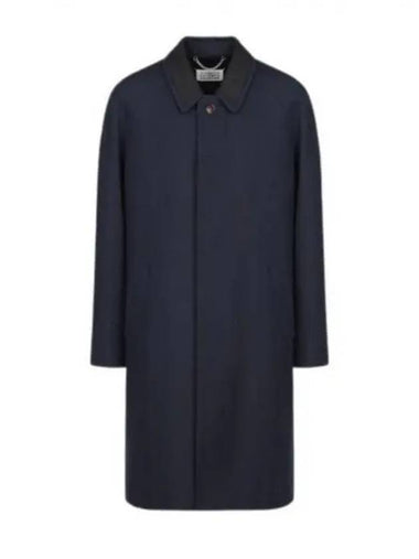 Women s Backstitch Single Wool Coat Navy Black SI0AA0003 S54959 - MAISON MARGIELA - BALAAN 1