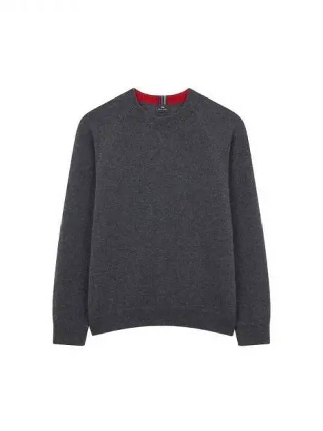 PS Stripe Label Wool Sweater Charcoal Gray 270521 - PAUL SMITH - BALAAN 1