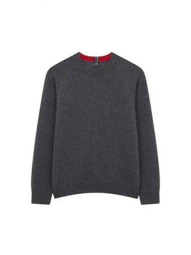 PS Stripe Label Wool Sweater Charcoal Gray 270521 - PAUL SMITH - BALAAN 1