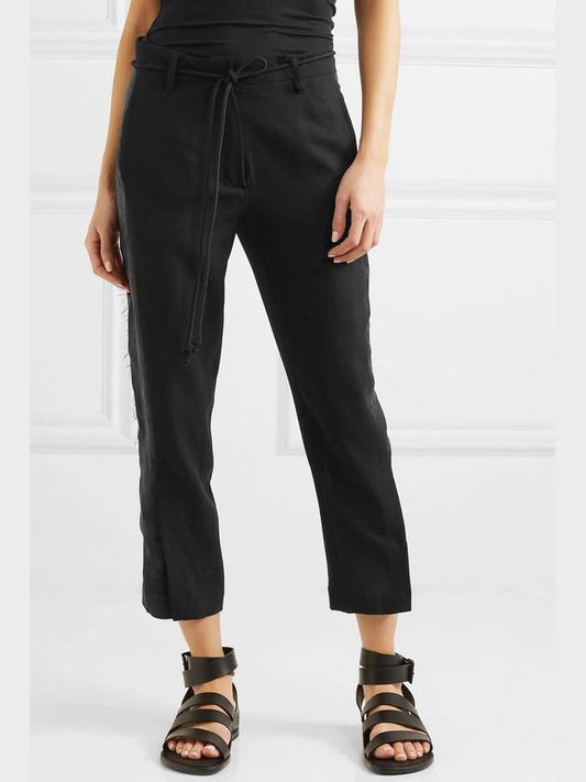 Belted JacquardTrimmed Wool Tapered Pants - ANN DEMEULEMEESTER - BALAAN 1