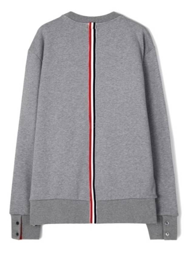 Center Back Stripe Crewneck Sweatshirt Light Grey - THOM BROWNE - BALAAN 3