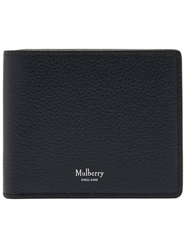 Men's Logo Printed Leather Half Wallet Black - MULBERRY - BALAAN 5