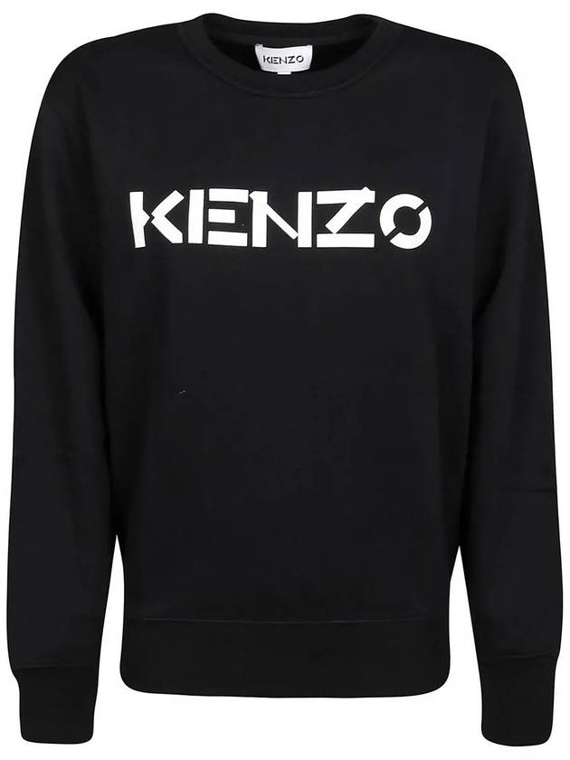 Logo Print Sweatshirt Black - KENZO - BALAAN 4