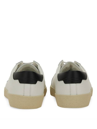 Court Classic SL 06 Leather Low Top Sneakers White - SAINT LAURENT - BALAAN 2