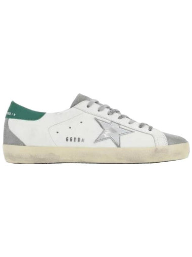 Superstar Green Heel Tab Leather Sneakers White - GOLDEN GOOSE - BALAAN 1