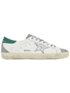 Superstar Green Heel Tab Leather Sneakers White - GOLDEN GOOSE - BALAAN 1