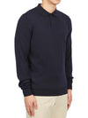 Men's Jerry Wool Long Sleeve Polo Shirt Navy - A.P.C. - BALAAN 4