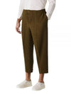 Pleats Bottoms Straight Pants Khaki - ISSEY MIYAKE - BALAAN 2