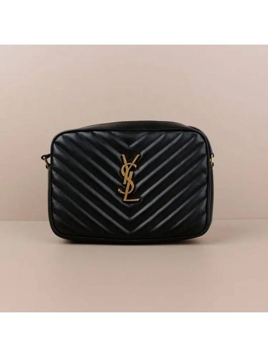 Lou Logo Quilting Cross Bag Black - SAINT LAURENT - BALAAN 2