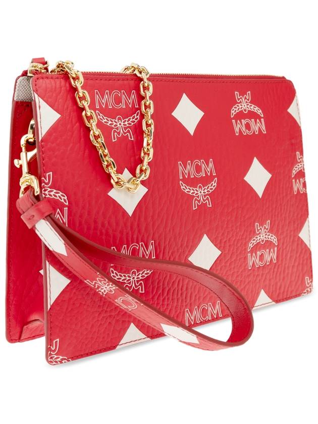 MCM Shoulder Bag With Visetos Print, Women's, Red - MCM - BALAAN 4