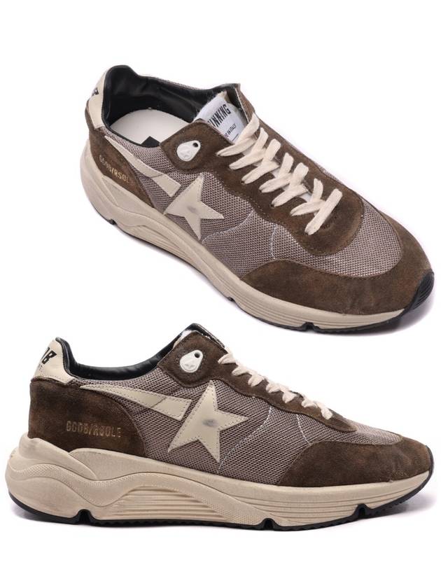 Running Sole Mesh Low Top Sneakers Olive Green - GOLDEN GOOSE - BALAAN 2