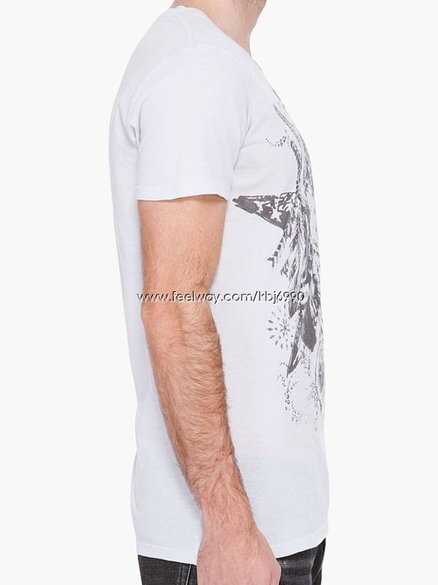 Men's Pearl Buffalo Printing Short Sleeve TShirt S2HJ601I808 - BALMAIN - BALAAN 4