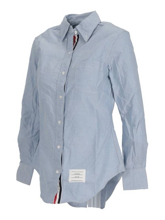 Button Down Cotton Oxford Long Sleeve Shirt Light Blue - THOM BROWNE - BALAAN 3