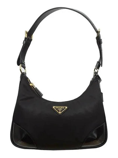 Re-Edition 2002 Re-Nylon and Brushed Leather Shoulder Bag Black - PRADA - BALAAN 2