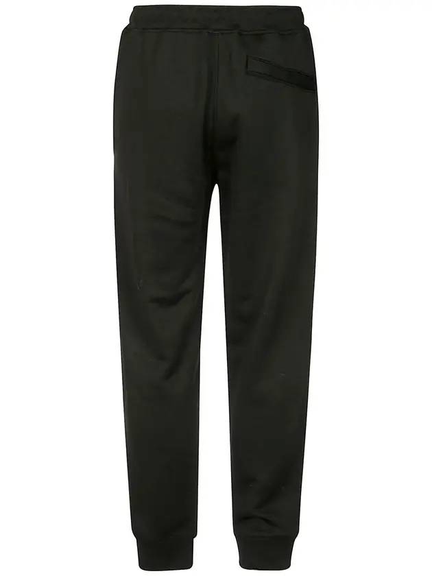 Organic Cotton Polyester Seaqual Yarn Fleece Track Pants Black - STONE ISLAND - BALAAN 3