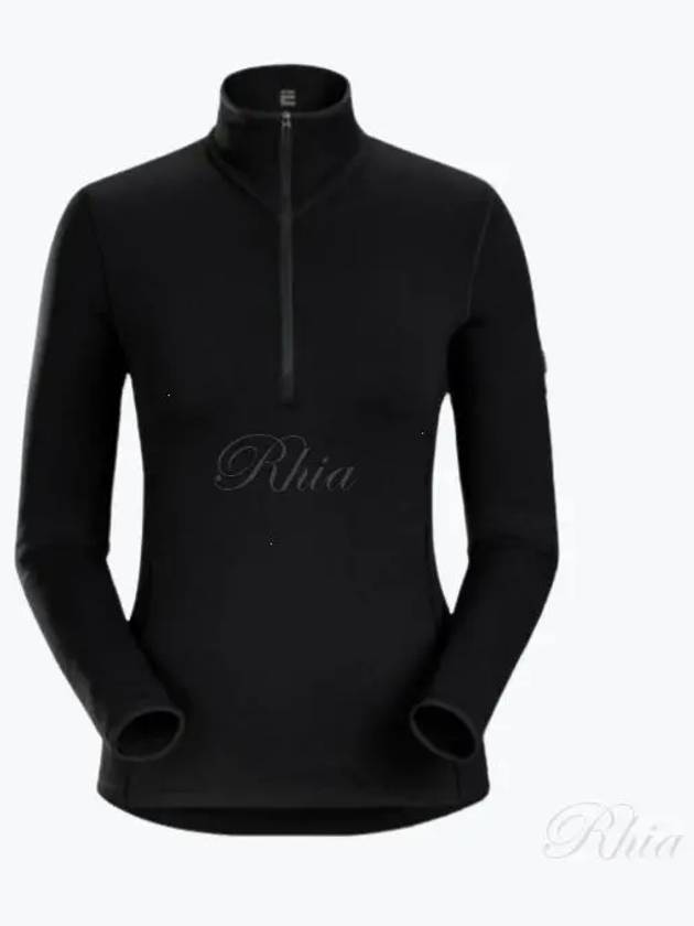 Rho Half-Zip Neck Long Sleeve T-Shirt Black - ARC'TERYX - BALAAN 2