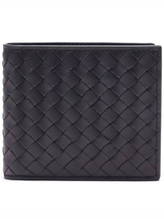 Intreciato Weaving Half Wallet Espresso - BOTTEGA VENETA - BALAAN.