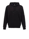 Diagonal Raised Fleece Lens Hoodie Black - CP COMPANY - BALAAN 2