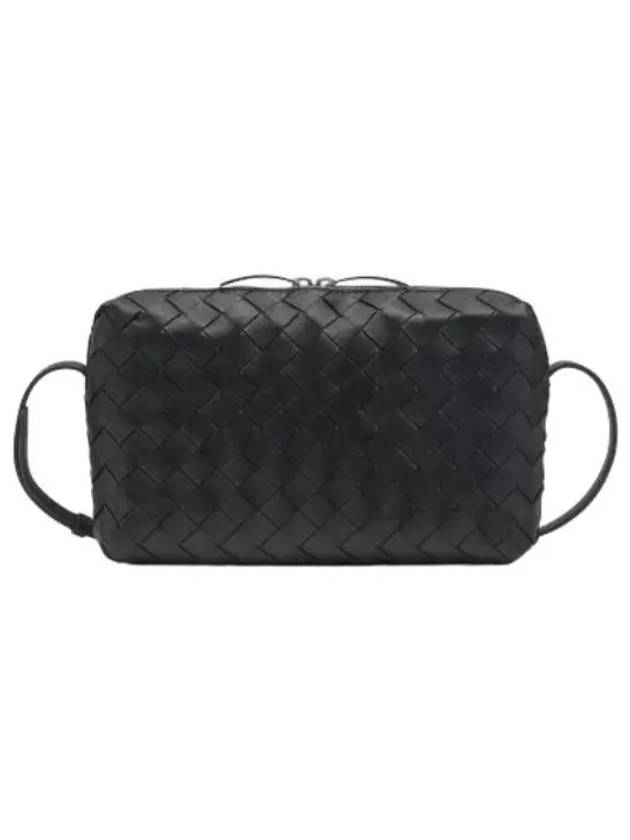 Mini Intrecciato Crossbody Black Bag - BOTTEGA VENETA - BALAAN 1