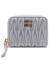 Matelasse Nappa Leather Coin Wallet Grey - MIU MIU - BALAAN 2