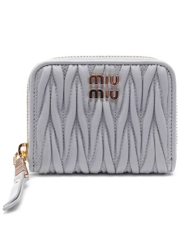 Matelasse Nappa Leather Coin Wallet Grey - MIU MIU - BALAAN 2