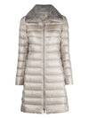 Elisa Full Zip-Up Fox Fur Long Padding Pearl Grey - HERNO - BALAAN 2