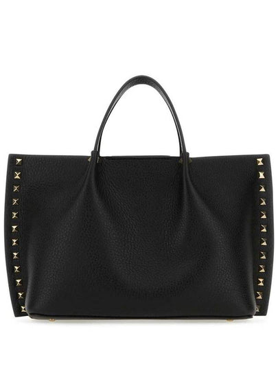 Rockstud Tote Bag Black - VALENTINO - BALAAN 2