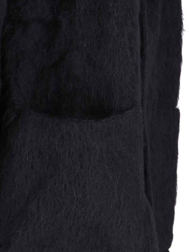 Mohair V-Neck Relaxed Fit Wool Cardigan Black - OUR LEGACY - BALAAN 6