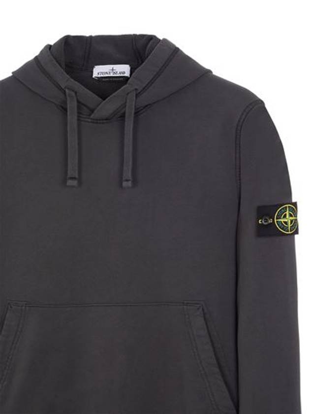 Wappen Patch Classic Fleece Hoodie Grey - STONE ISLAND - BALAAN 4