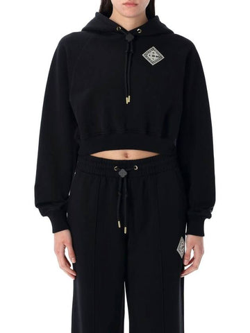 HOODIE CROP PEARL DIAMON PATCH - CASABLANCA - BALAAN 1