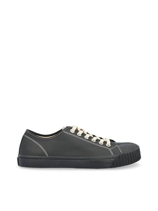 Tabi Canvas Low Top Sneakers Black - MAISON MARGIELA - BALAAN 1