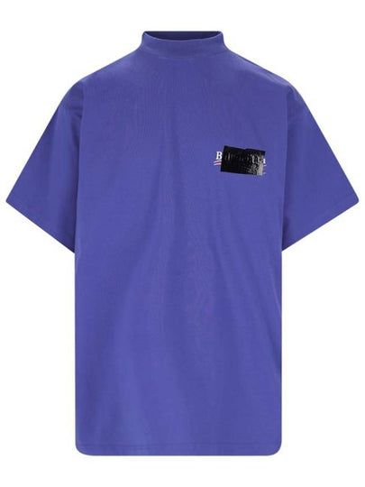 Gaffer Political Campaign Short Sleeve T-Shirt Blue - BALENCIAGA - BALAAN 2