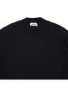 Soft Cotton Crewneck Knit Top Black - STONE ISLAND - BALAAN 4