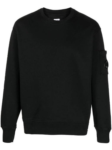 Cotton Diagonal Fleece Lens Sweatshirt Black - CP COMPANY - BALAAN 1