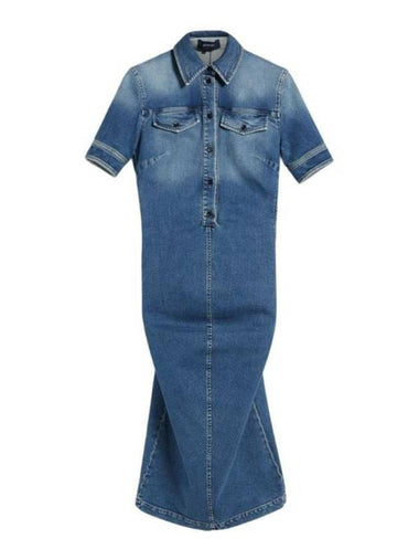 Button Denim Midi Dress Medio Vintage - MAX MARA - BALAAN 1