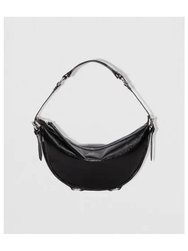 Gib Creased Leather Shoulder Bag Black - BY FAR - BALAAN 2