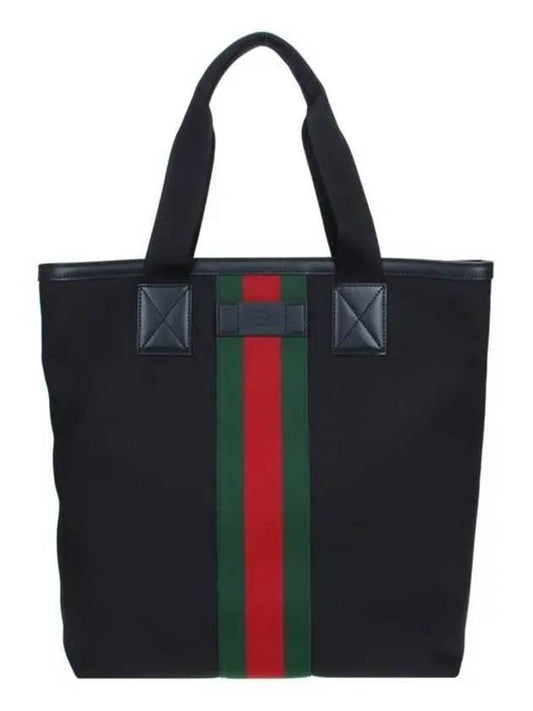 Web Stripe Tote Bag Black - GUCCI - BALAAN 1