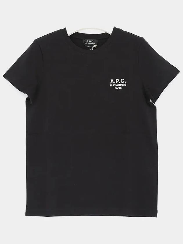 Denise Embroidered Short Sleeve T-shirt Black - A.P.C. - BALAAN 4