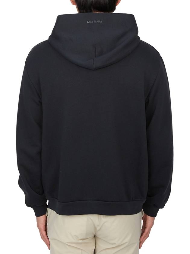 Cotton Zip-Up Hoodie Black - ACNE STUDIOS - BALAAN 5