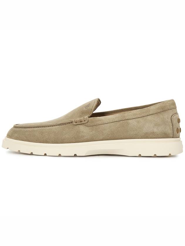 Suede Slipper Loafers Grey - TOD'S - BALAAN 5