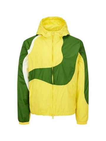 Men s Color Block Hooded Zip Up Jacket Yellow 270689 - HERNO - BALAAN 1