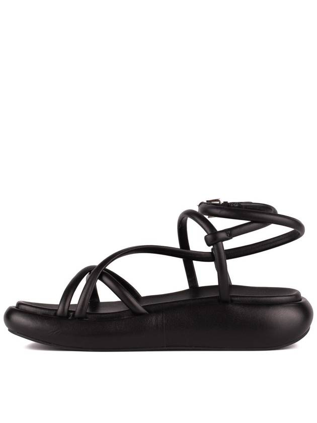 Ash Black Napa Leather List Sandal - ASH - BALAAN 2