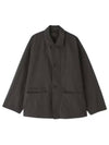 Boxy SB Workwear Jacket Anthracite Brown - LEMAIRE - BALAAN 1