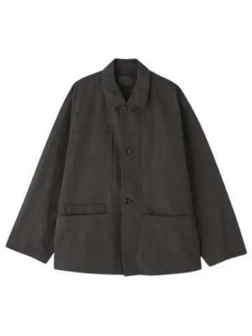 Boxy SB Workwear Jacket Anthracite Brown - LEMAIRE - BALAAN 1