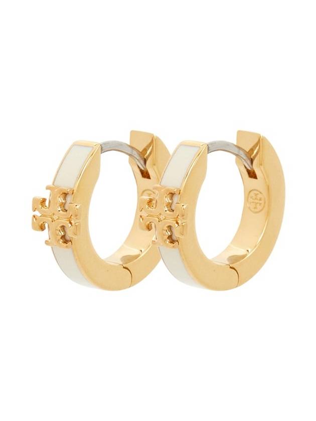 Women's Kira Huggie Hoop Earrings White - TORY BURCH - BALAAN 2