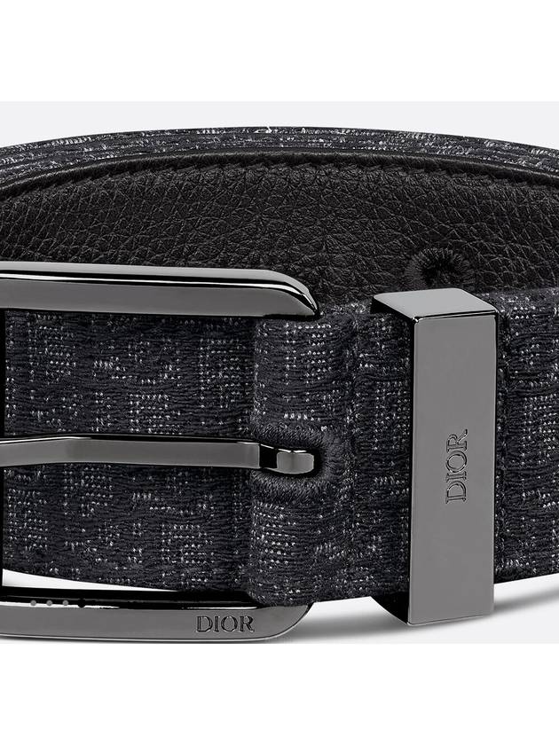 Micro Oblique Jacquard Belt Black - DIOR - BALAAN 4