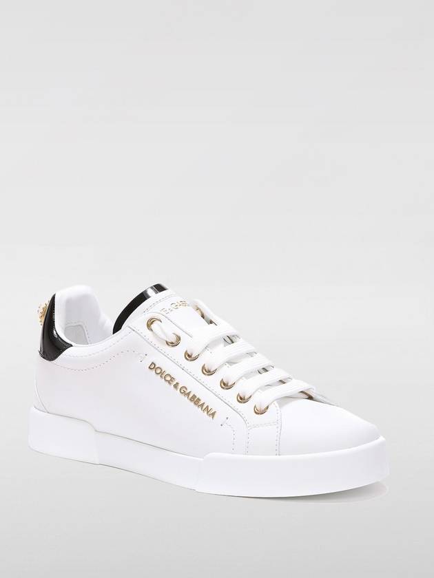 Women's Calfskin Nappa Portofino Sneakers White - DOLCE&GABBANA - BALAAN 3