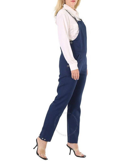 Burberry Ladies Dark Canvas Blue Square-Neck Slim-Cut Dungarees, Brand Size 6 (US Size 4) - BURBERRY - BALAAN 2